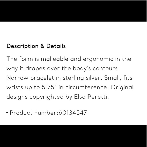 Tiffany Elsa Peretti Mesh Bracelet with blue Tiffany bag - Picture 3 of 5